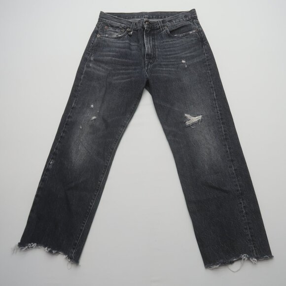 R13 Boyfriend Jeans in Everit Black Size 27 - Picture 4 of 14
